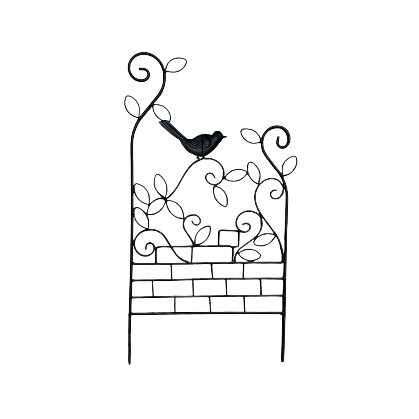 Black Metal Trellis with Bird - Holland Landscape Supply