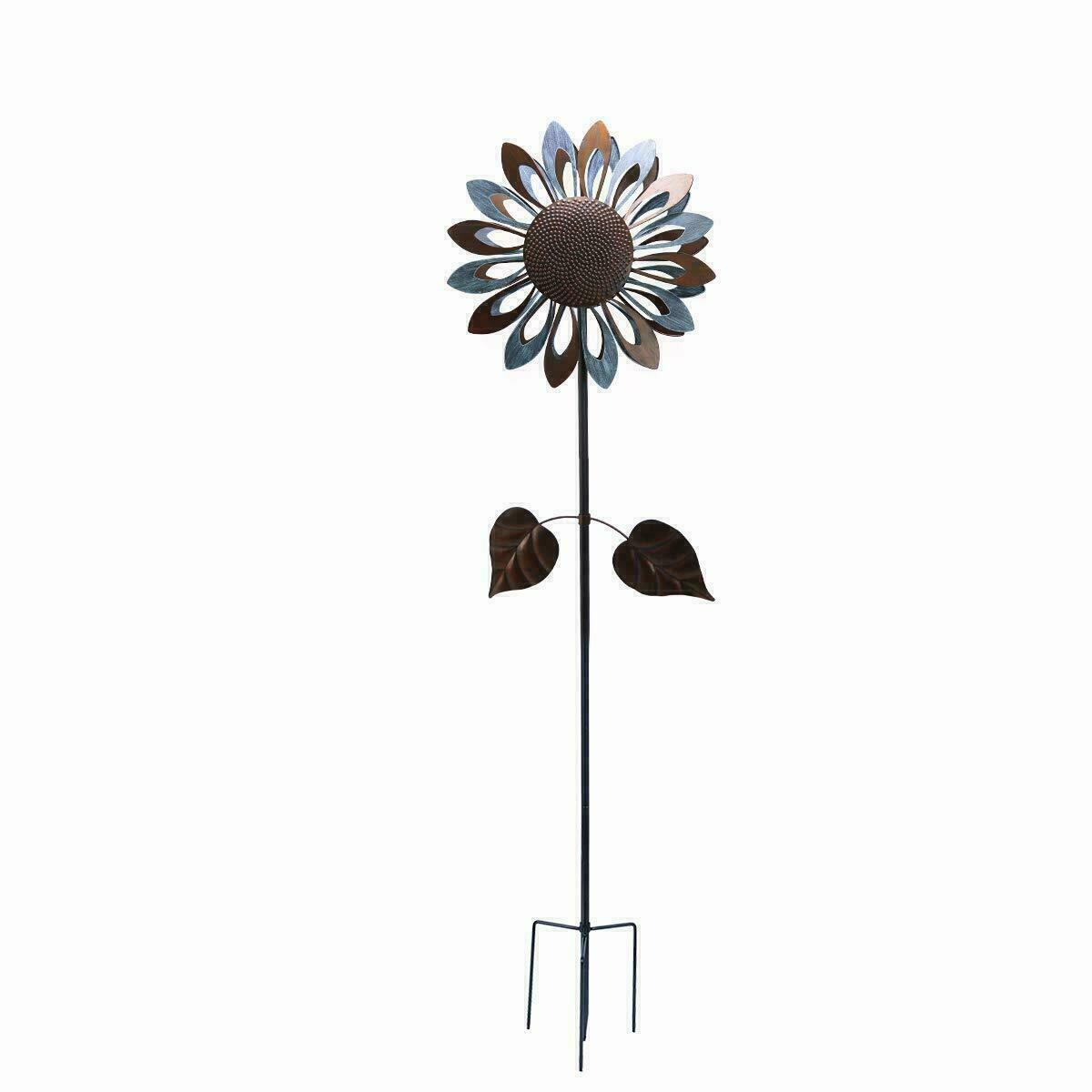 Blue & Brown Sunflower Garden Spinner - Holland Landscape Supply