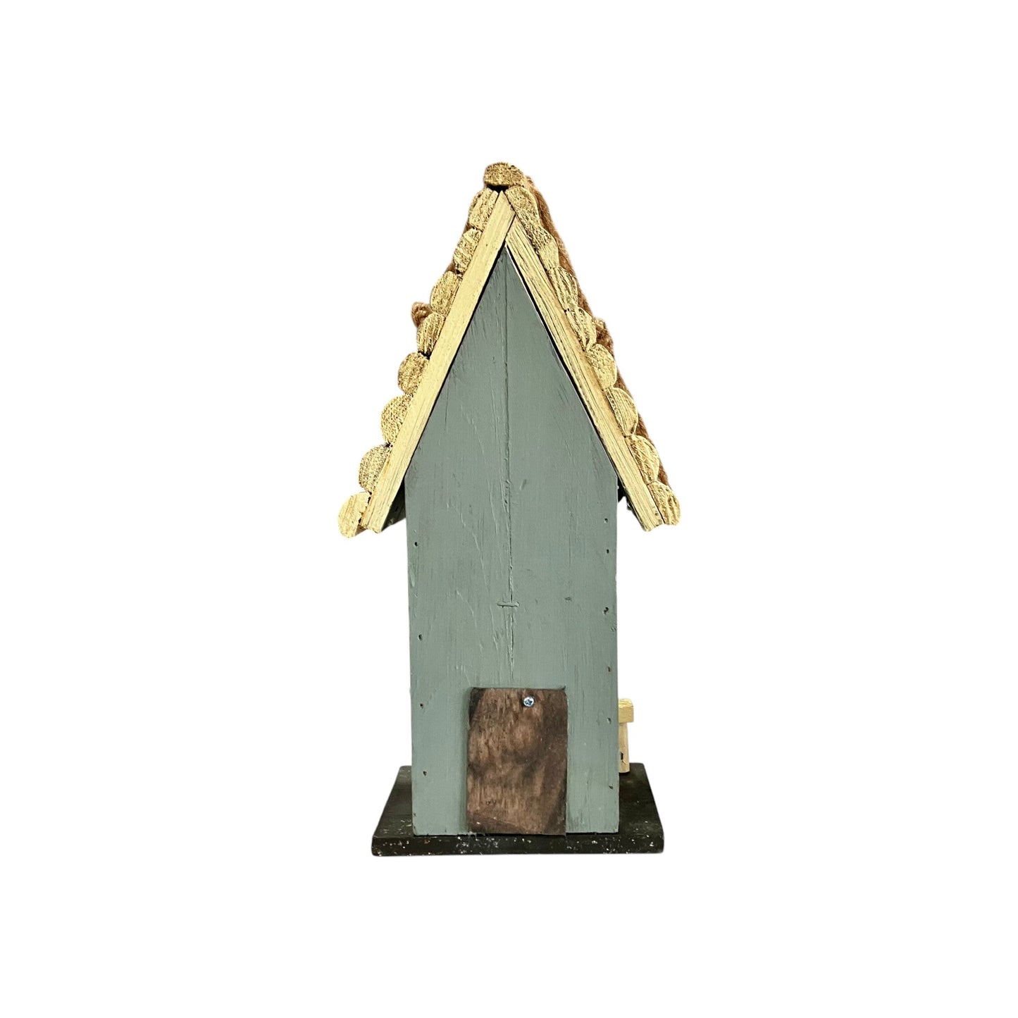 Blue/White Birdhouse w Rose and Vine - Holland Landscape Supply