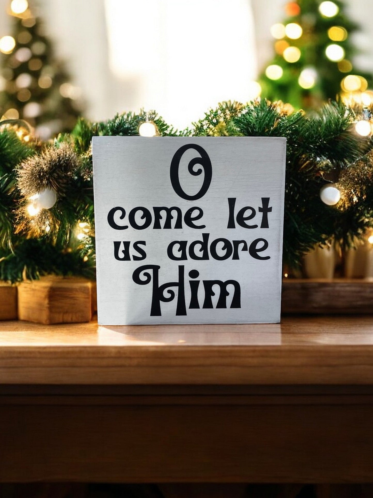 Christmas Wood Word Block Decor - Holland Landscape Supply