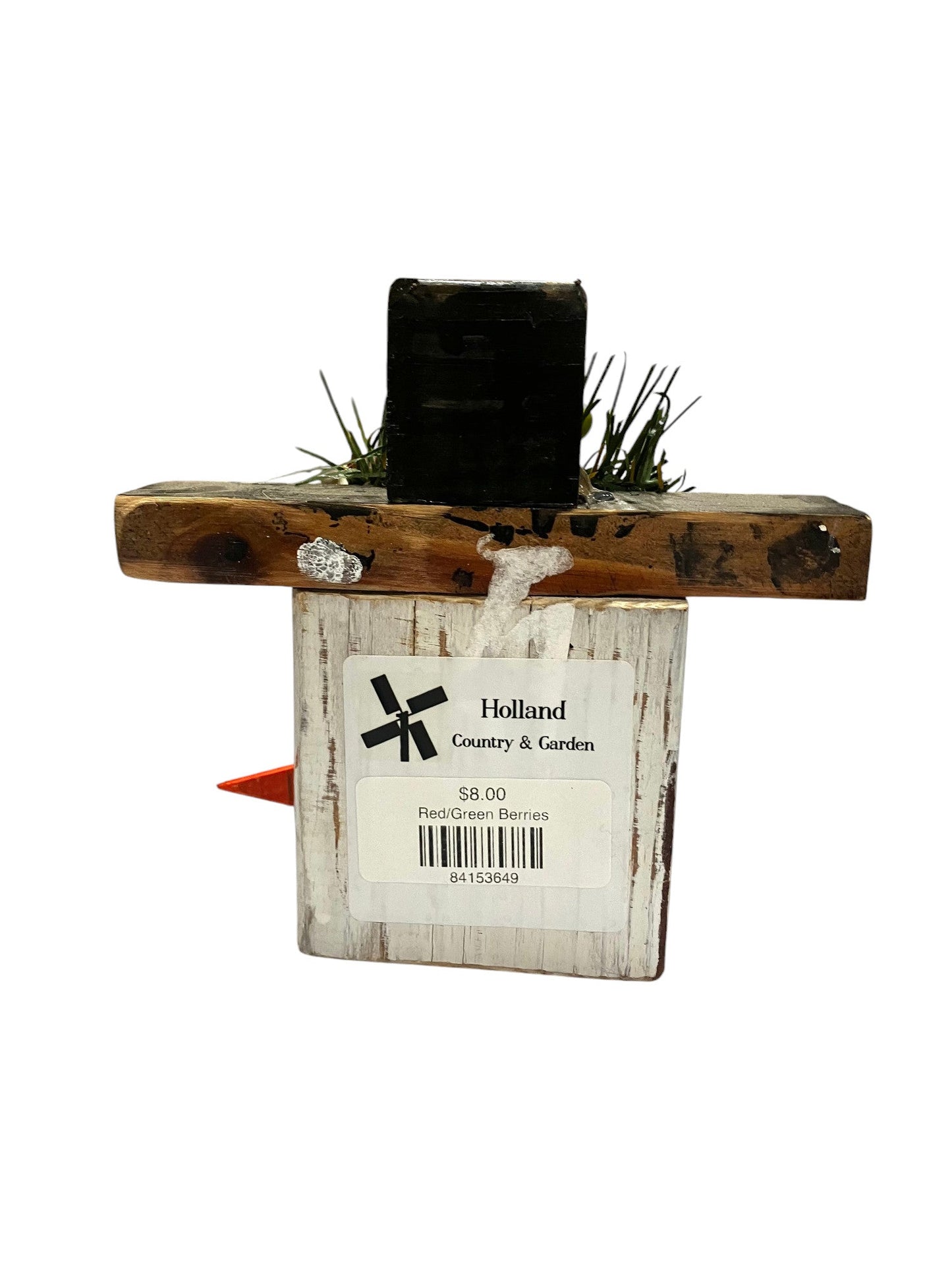 Distressed Wooden Block Snowman - Holland Landscape Supply