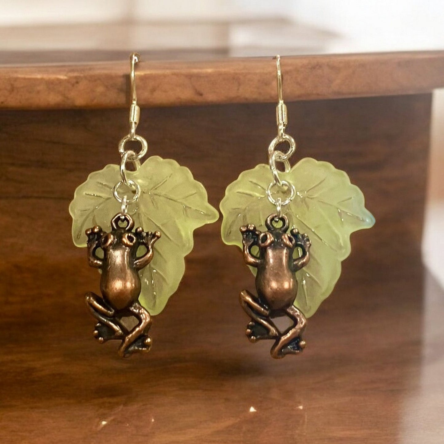 Frog/Leaf Earrings - Holland Landscape Supply