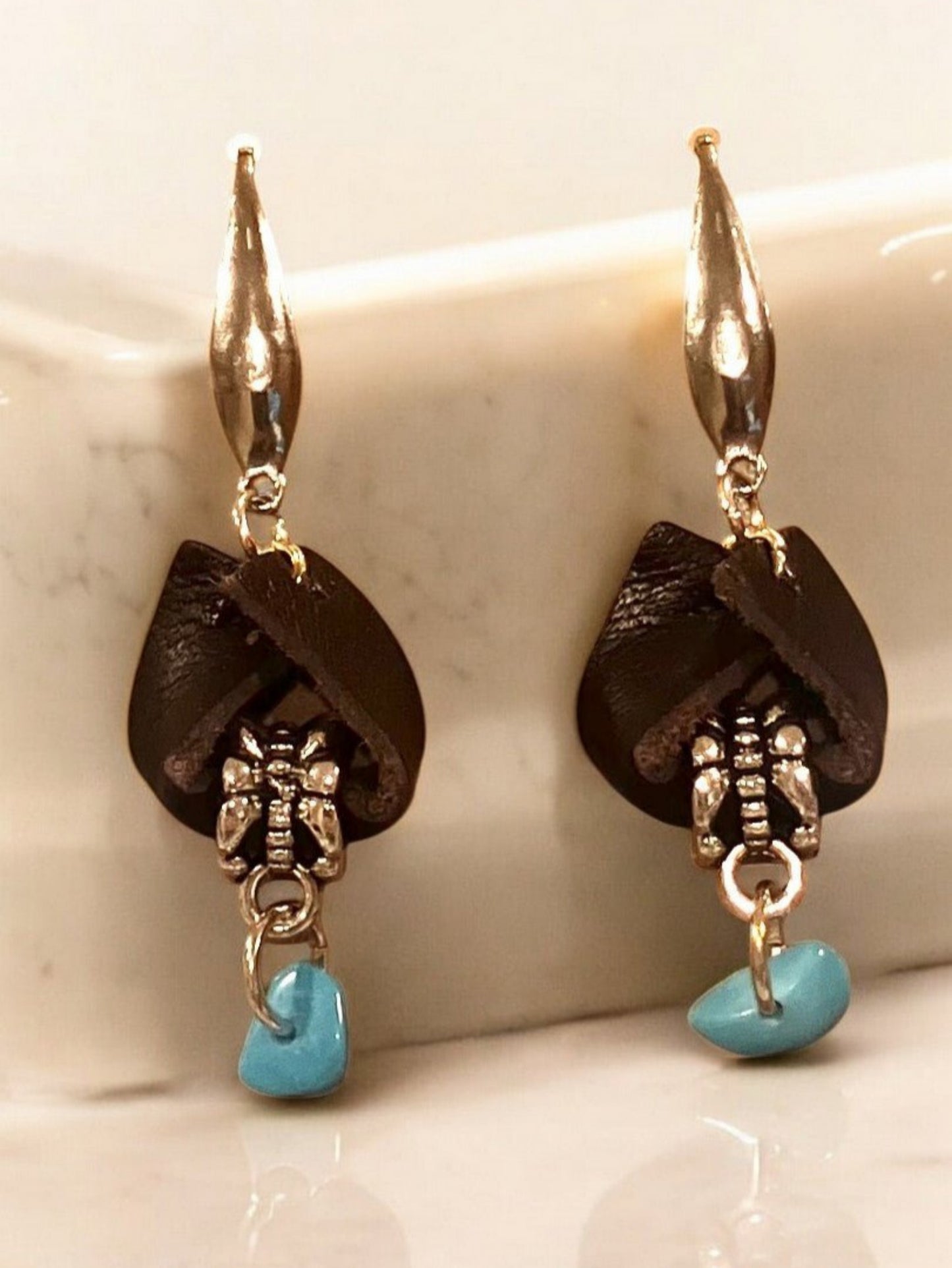 Leather Earrings - Holland Landscape Supply