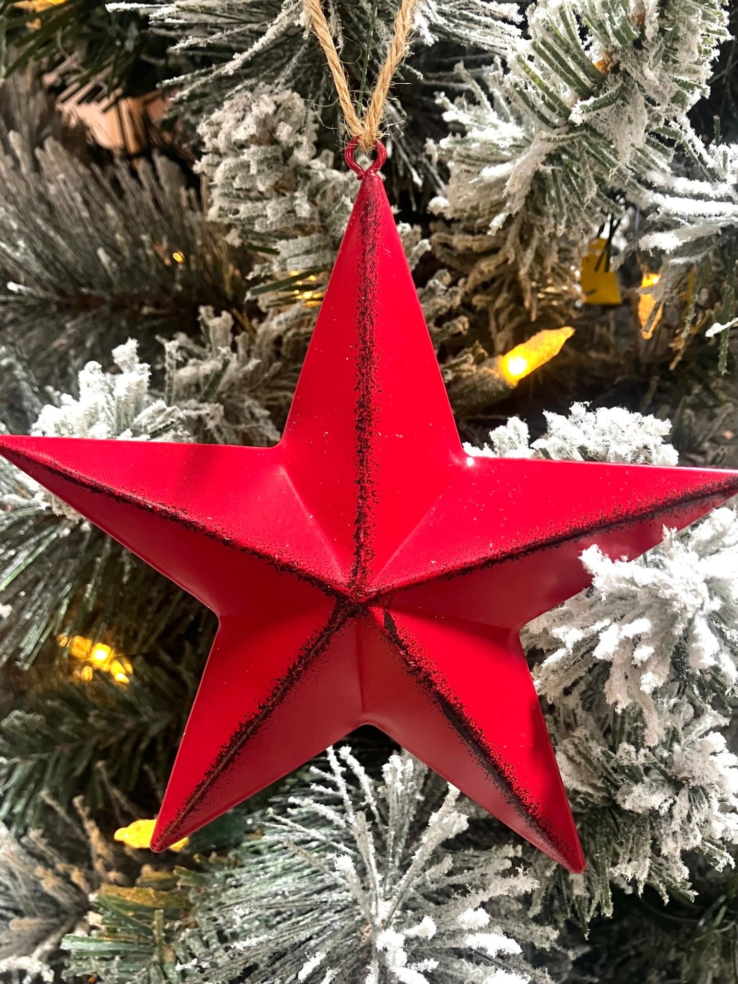 Red Metal Star Ornament - Holland Landscape SupplyChristmas Ornament
