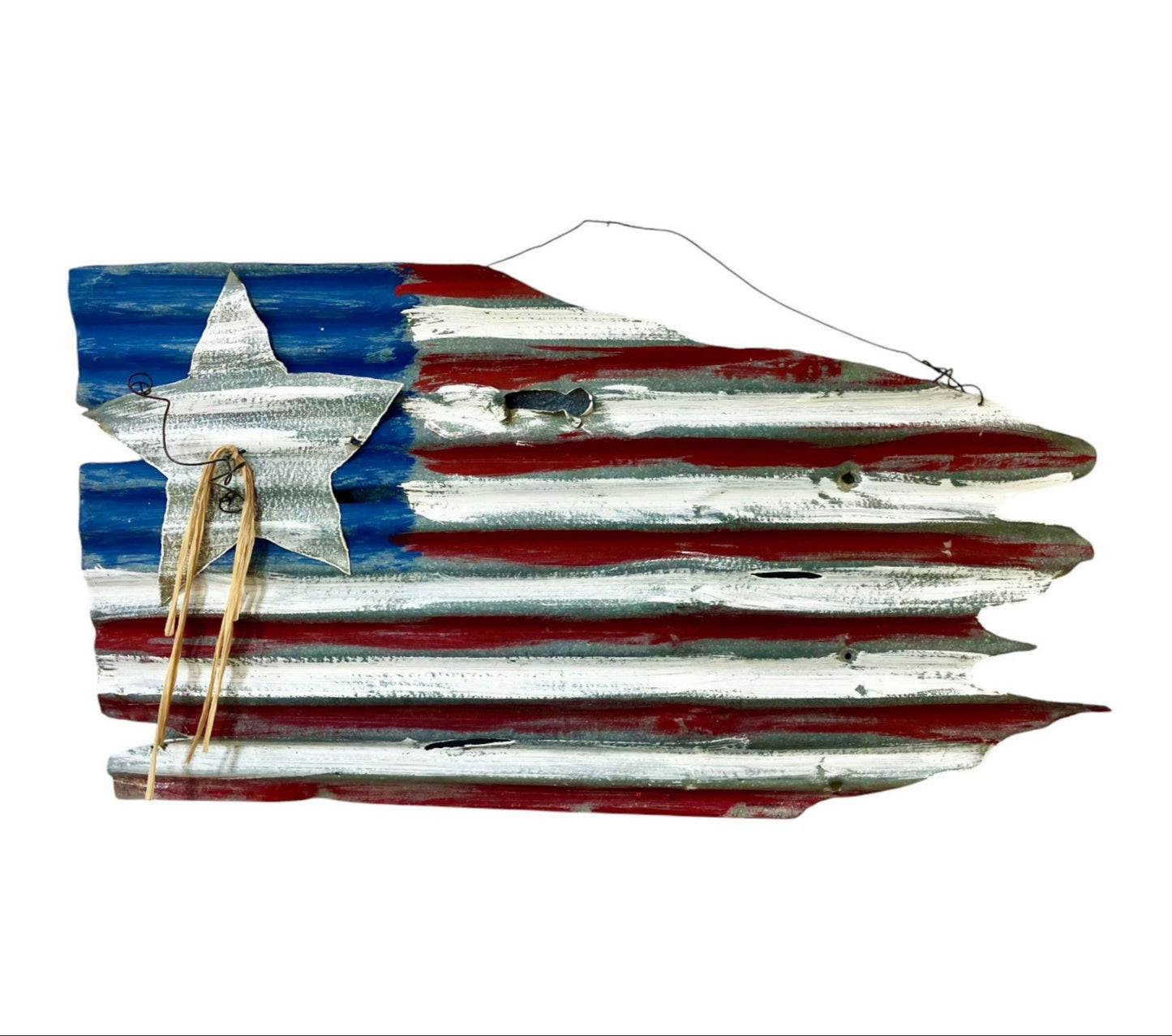 USA Flag Metal Siding Decor - Holland Landscape Supply