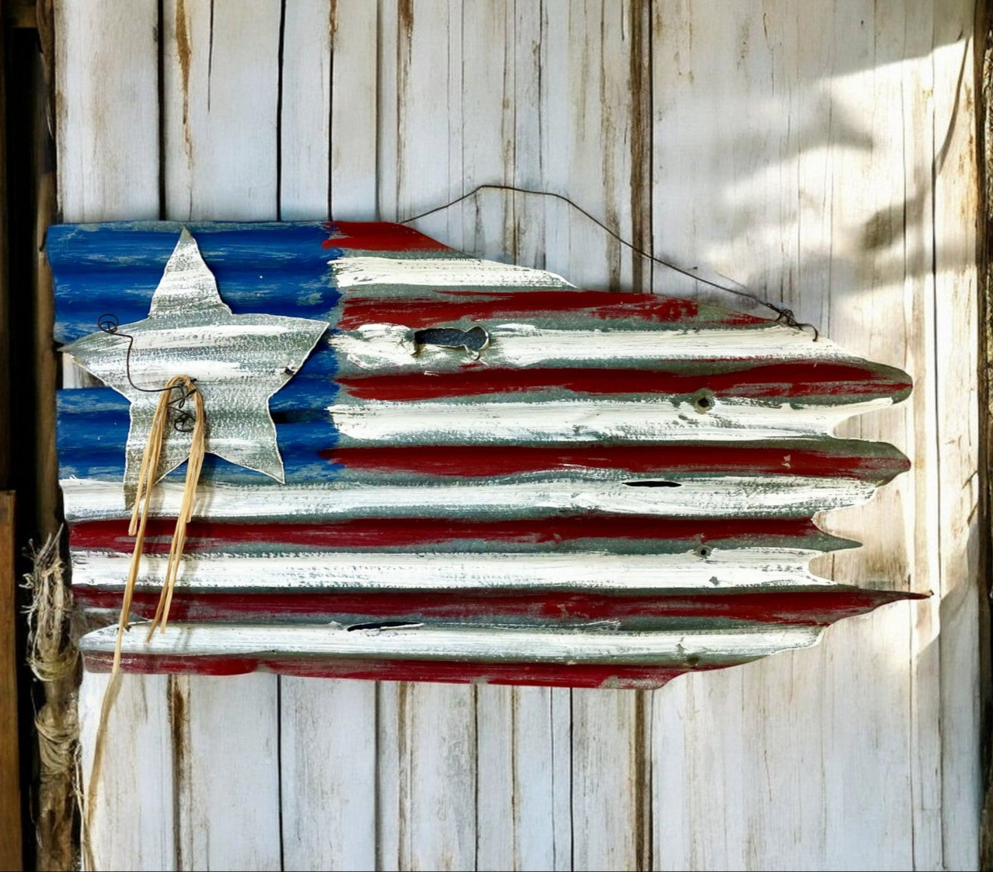 USA Flag Metal Siding Decor - Holland Landscape Supply
