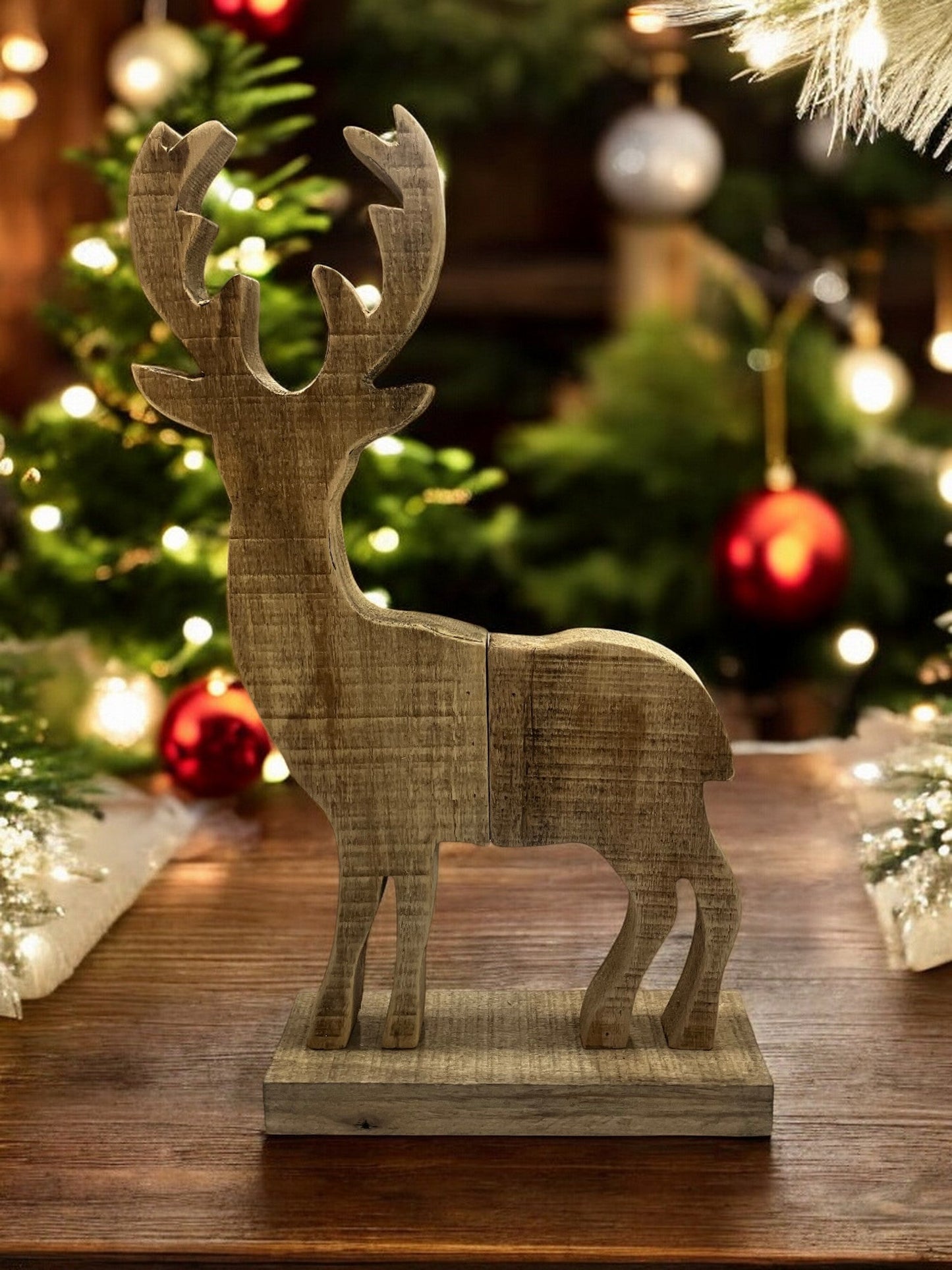Wooden Block Reindeer - Holland Landscape Supply
