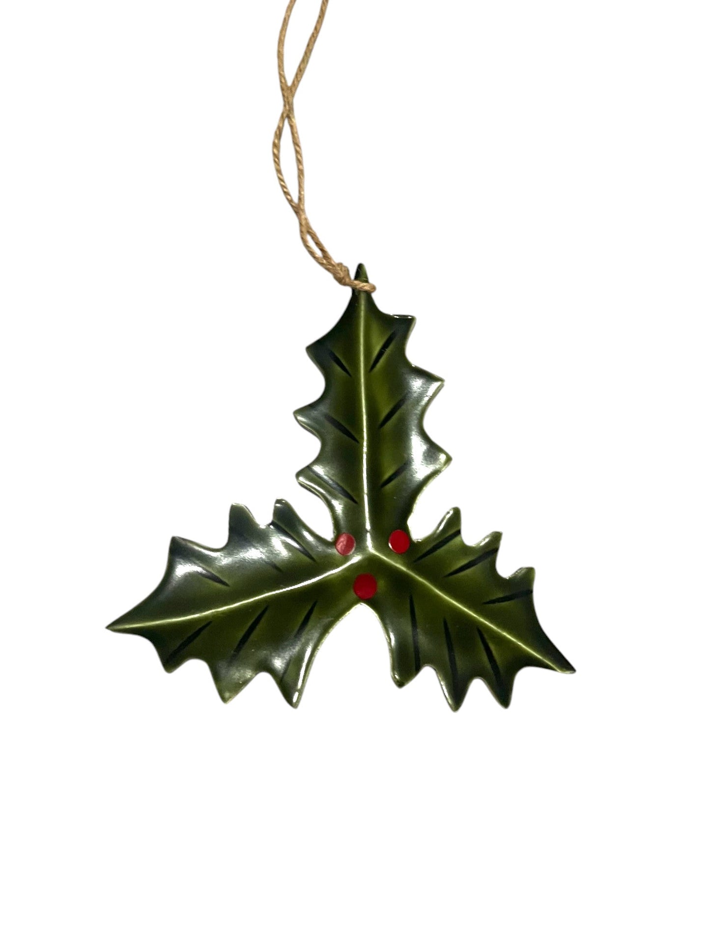 Wooden Holly Ornament - Holland Landscape Supply