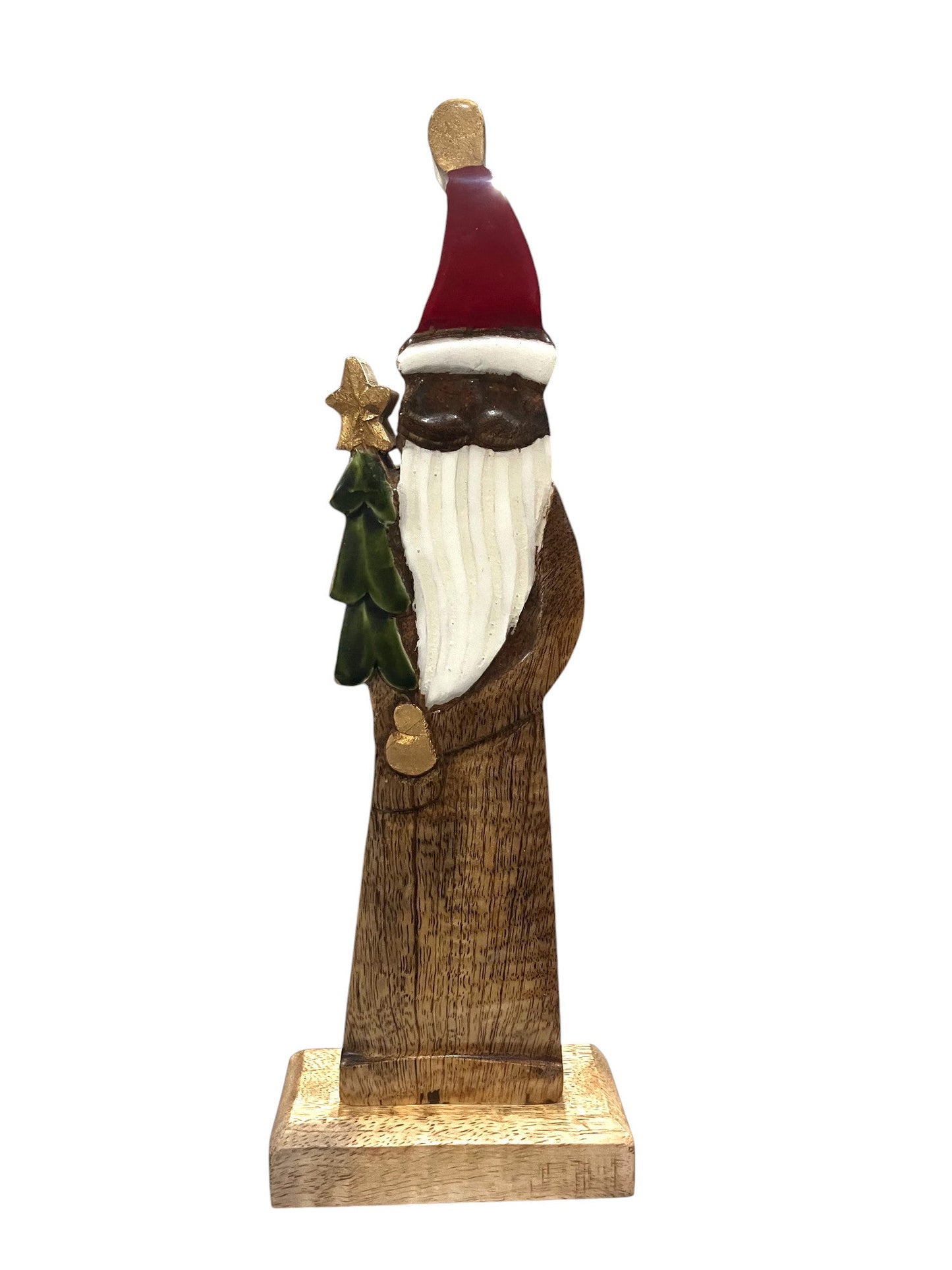 Wooden Santa with Tree - Holland Landscape Supply