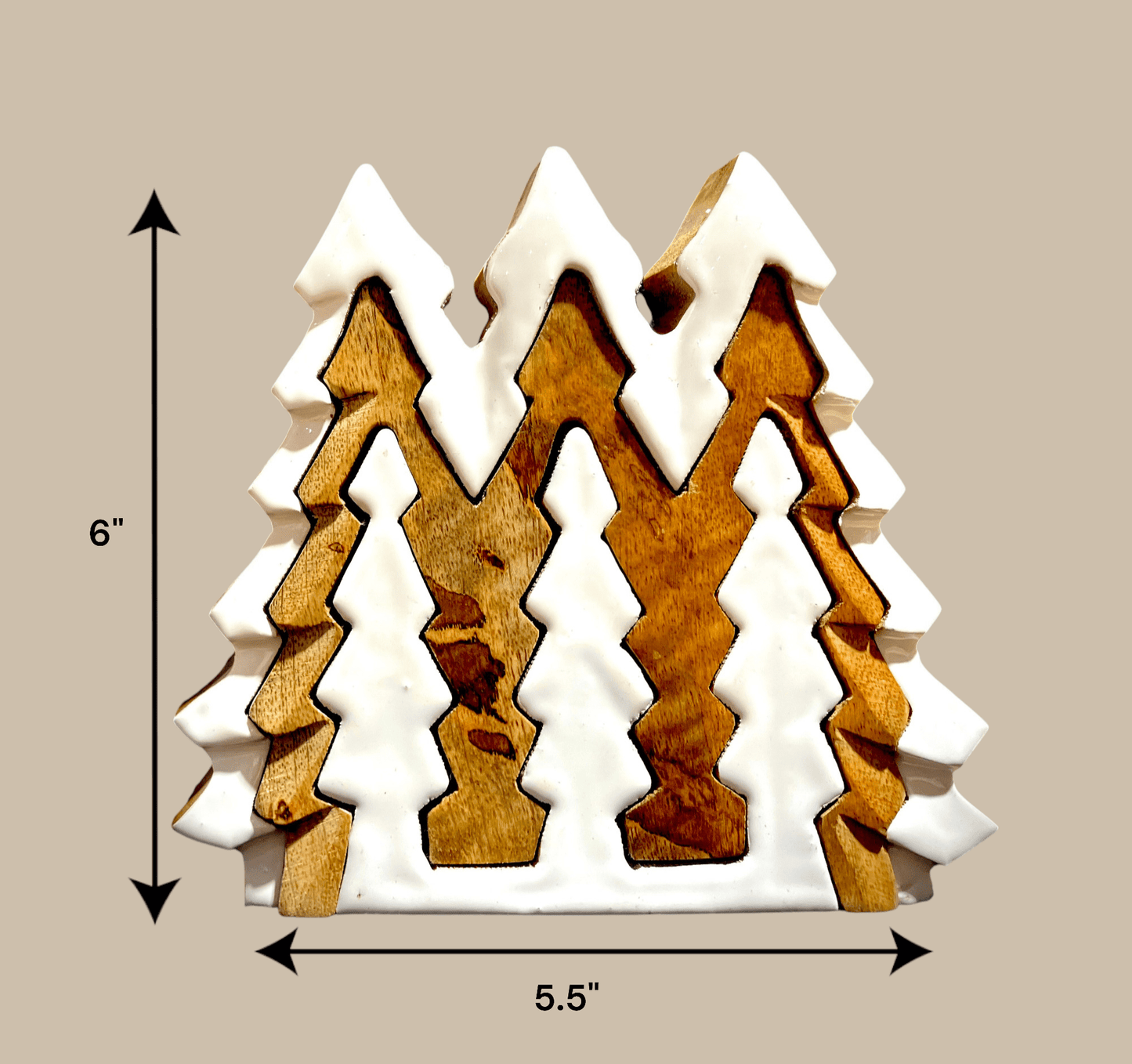 Wooden Trees/White Enamel Cutout - Holland Landscape Supply