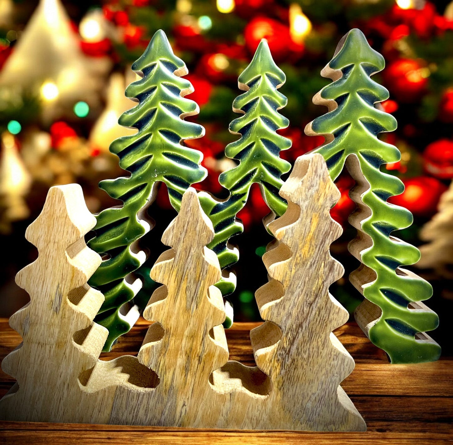 Wooden/Green Enamel Tree Cutout - Holland Landscape Supply