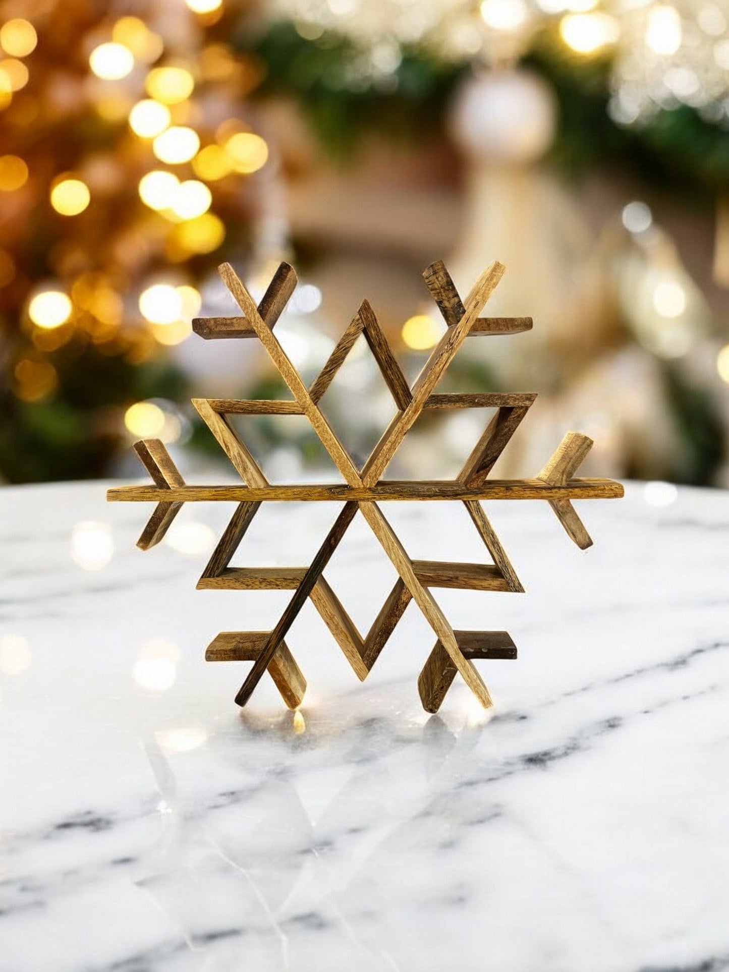 12” Wooden Snowflake - Holland Landscape Supply