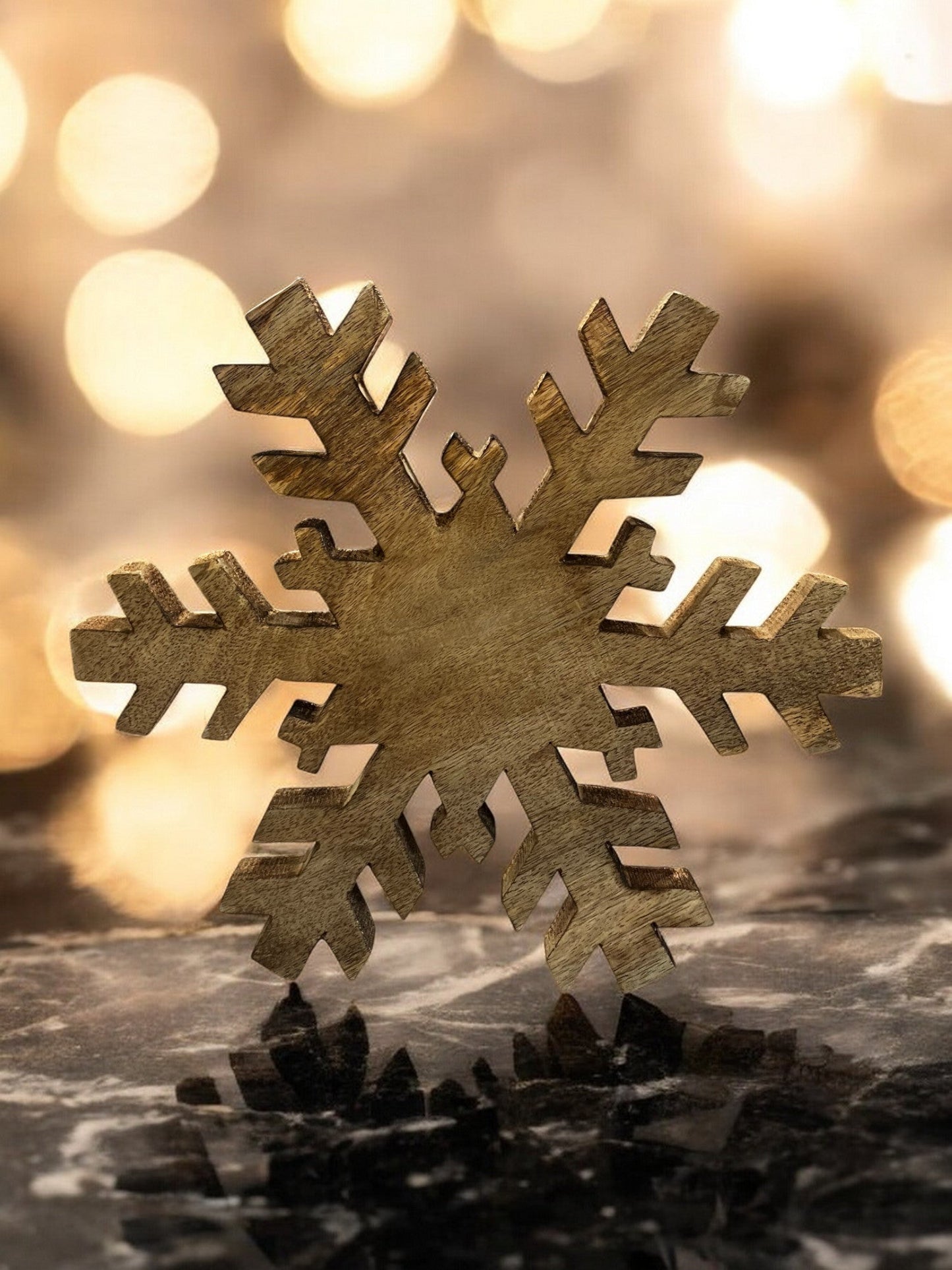 12” Wooden Snowflake - Holland Landscape Supply