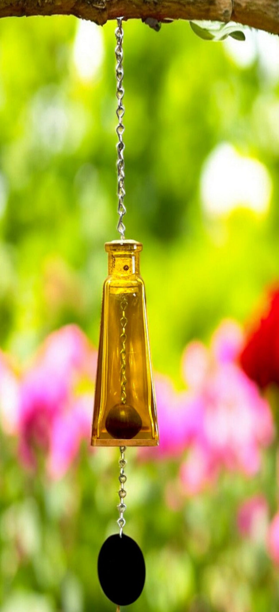 14” Glass Bottle Wind Chime - Holland Landscape Supply