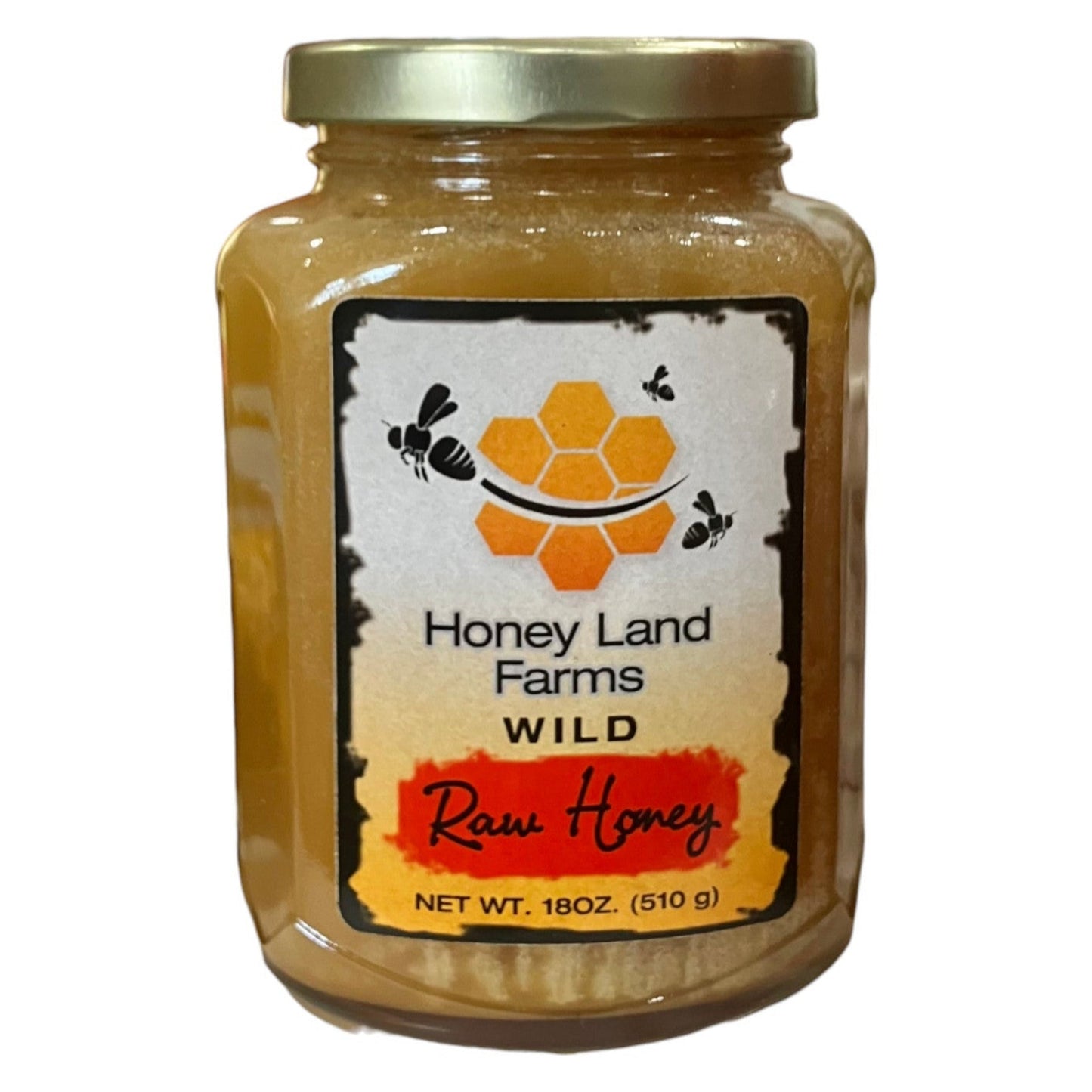 18 oz Honey Land Wild Raw Honey Jar - Holland Landscape Supply