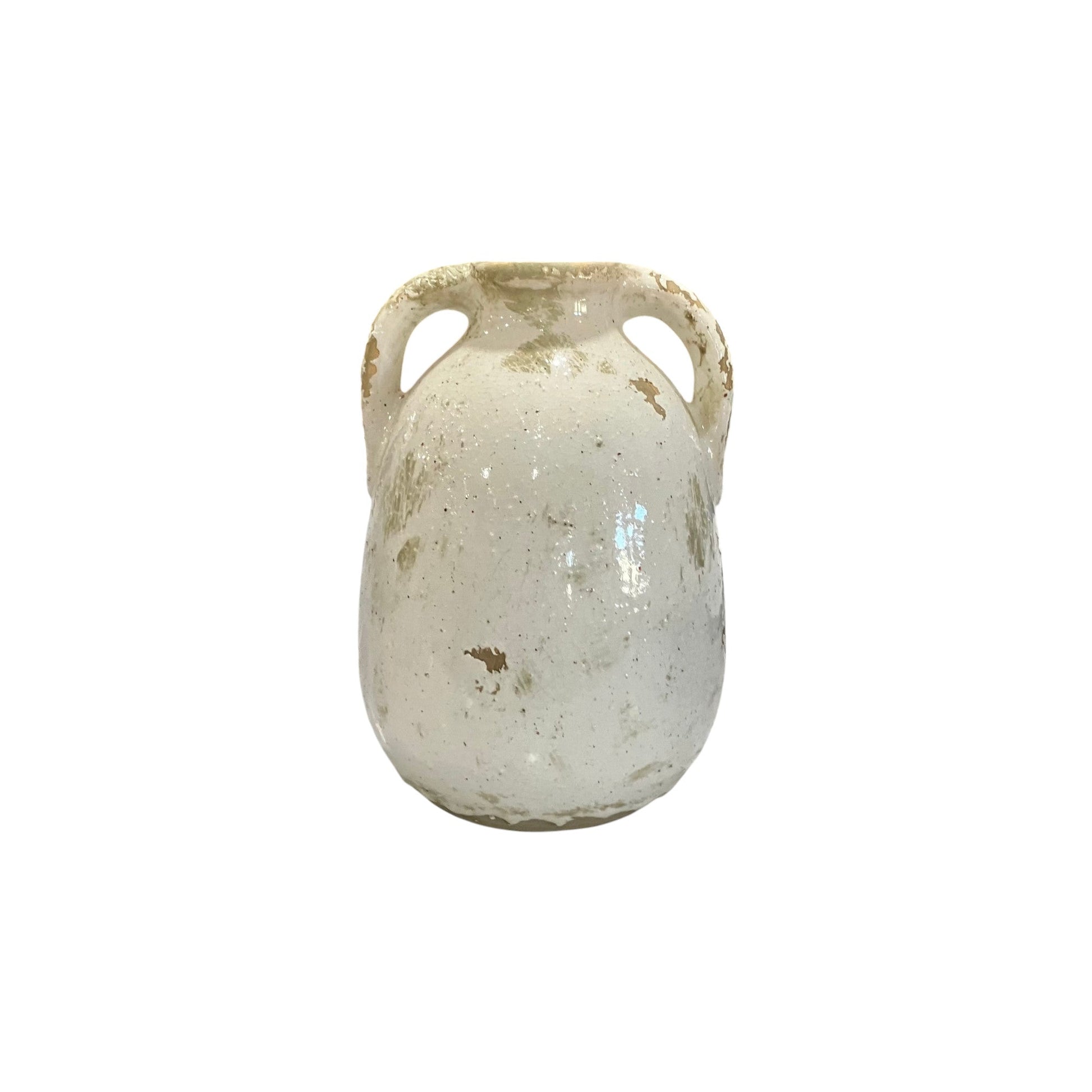 8" White Ceramic Vase - Holland Landscape Supply