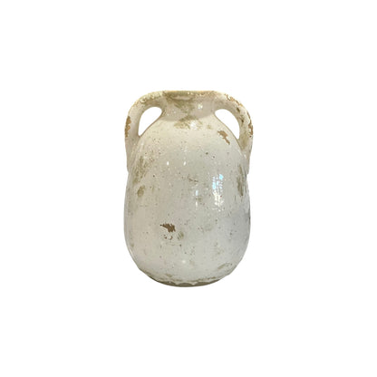 8" White Ceramic Vase - Holland Landscape Supply