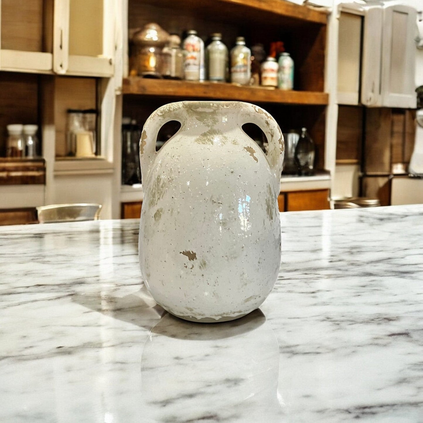 8" White Ceramic Vase - Holland Landscape Supply