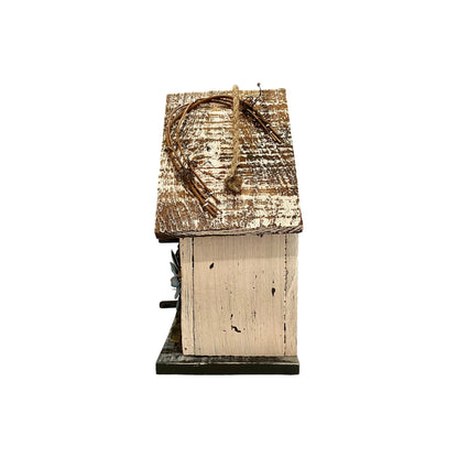 Birdhouse w Blue & Yellow Flowers - Holland Landscape Supply