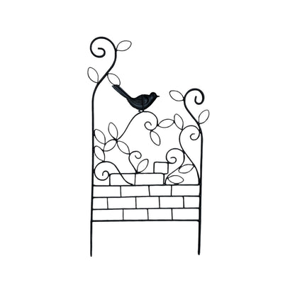 Black Metal Trellis with Bird - Holland Landscape Supply