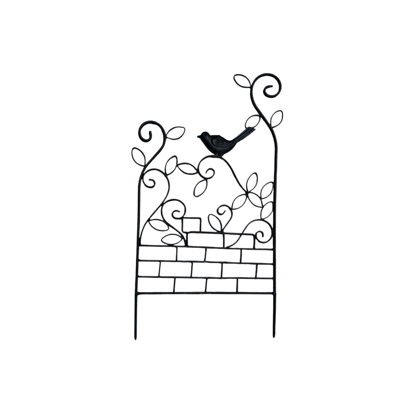 Black Metal Trellis with Bird - Holland Landscape Supply