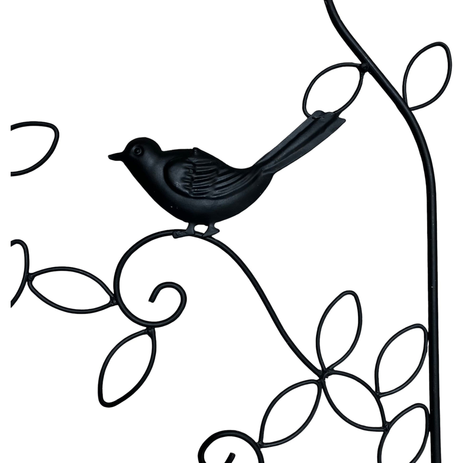 Black Metal Trellis with Bird - Holland Landscape Supply