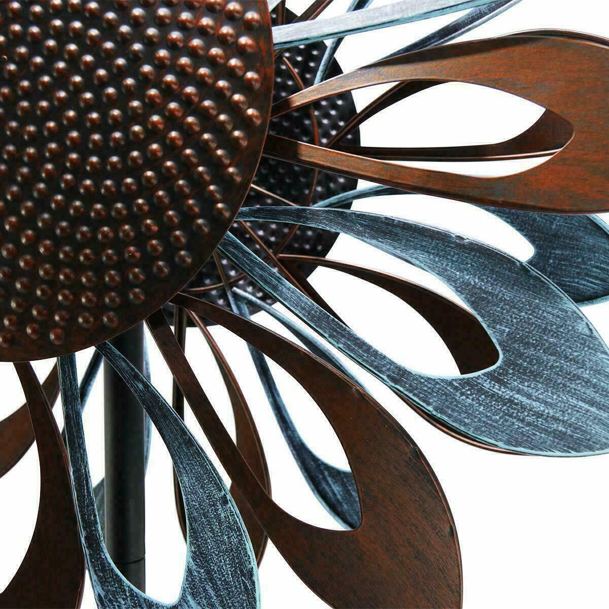Blue & Brown Sunflower Garden Spinner - Holland Landscape Supply