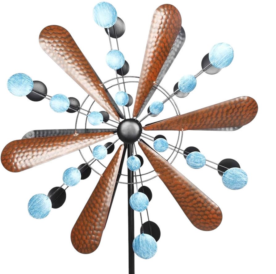Brown & Blue Abstract Garden Spinner - Holland Landscape Supply