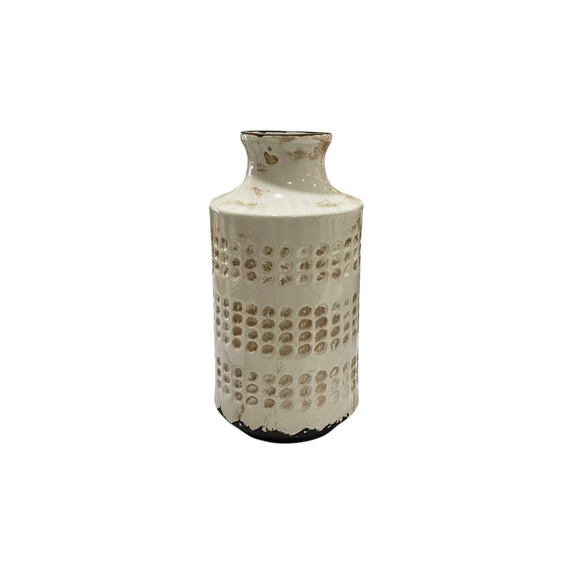Ceramic Cream Vase - Holland Landscape Supply
