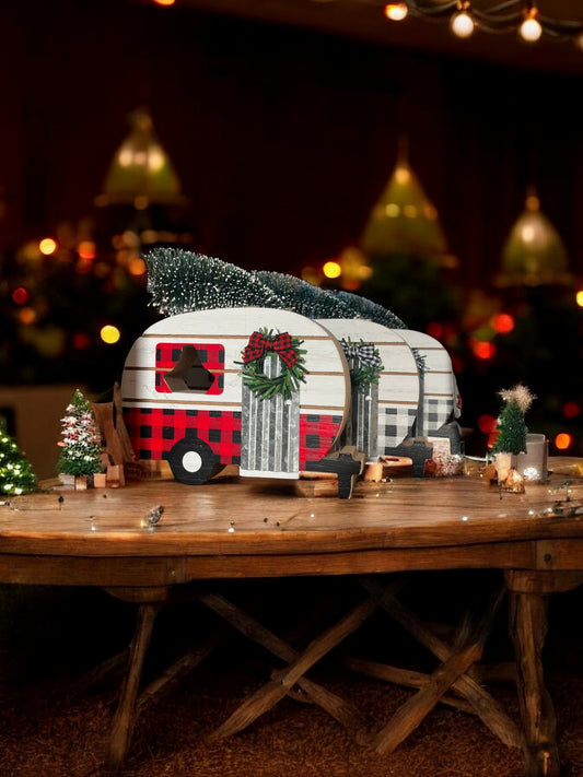 Christmas Camper Wood Blocks - Holland Landscape Supply