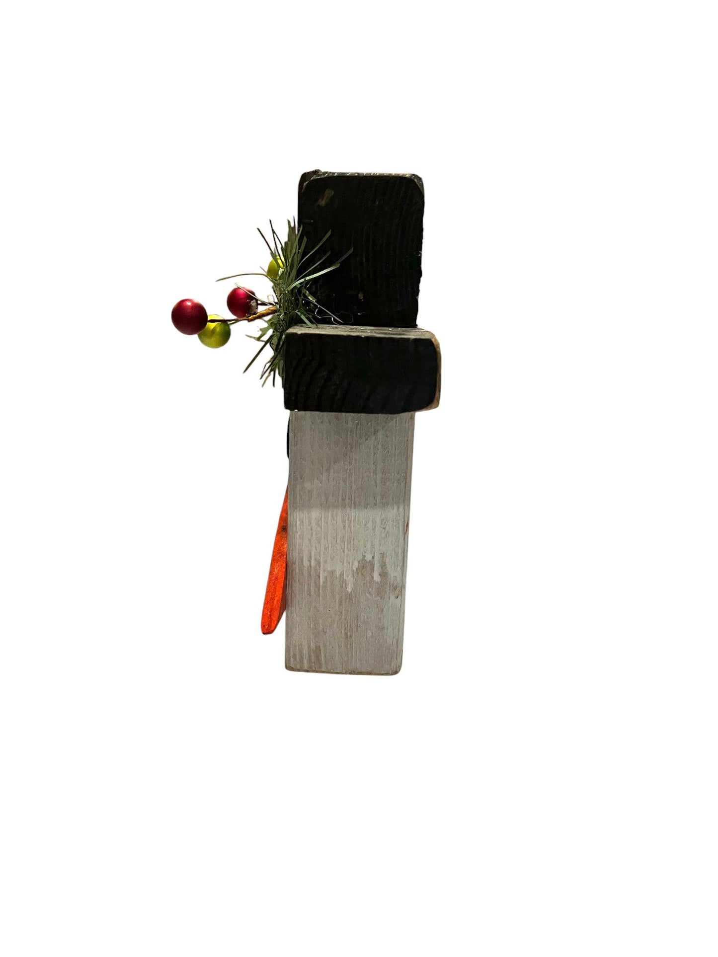 Distressed Wooden Block Snowman - Holland Landscape Supply
