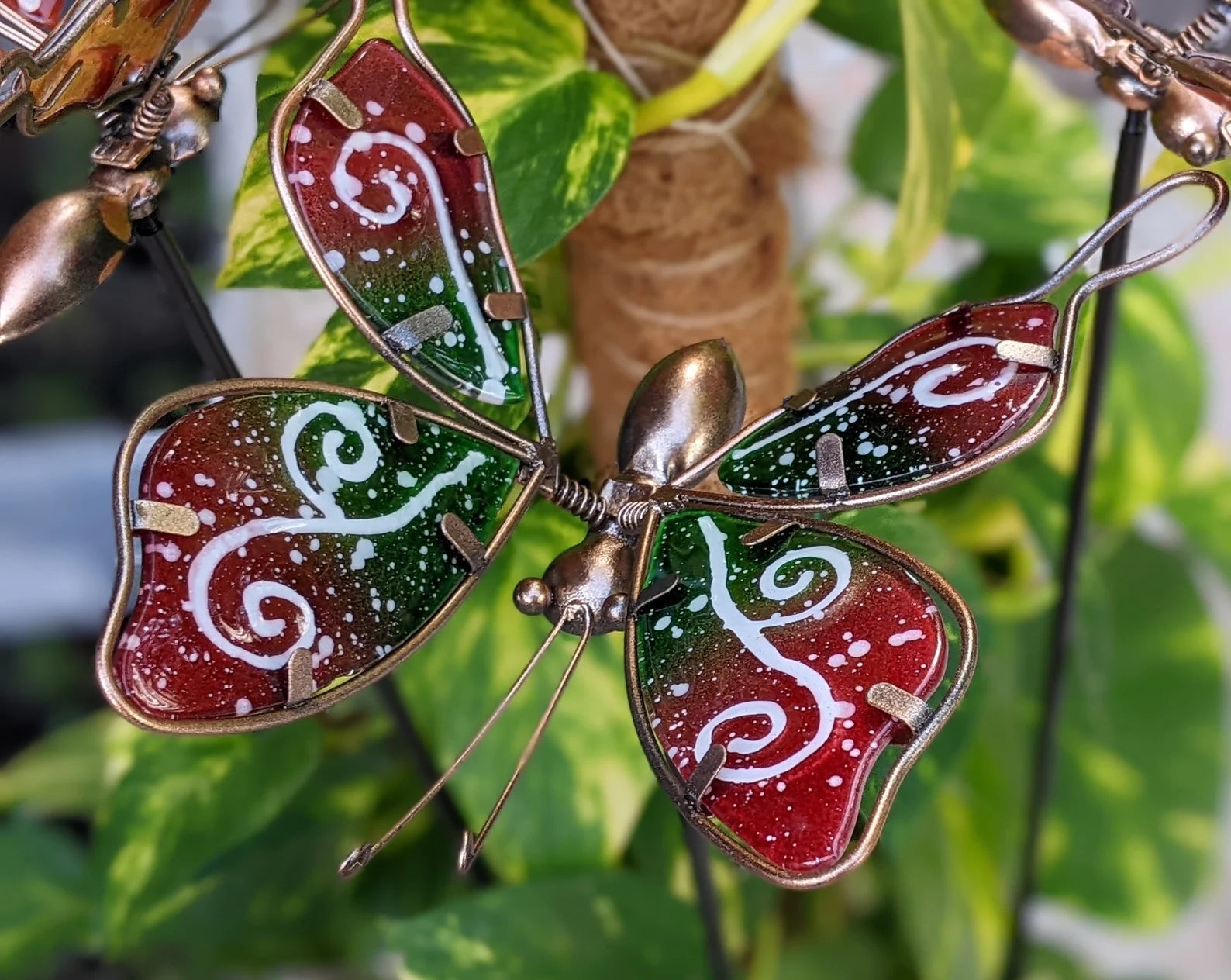 Glass & Metal Butterfly Garden Stake - Holland Landscape Supply