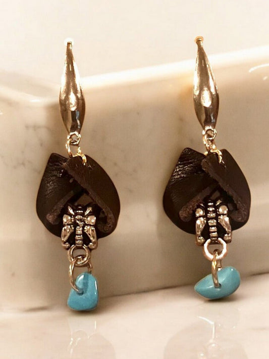 Leather Earrings - Holland Landscape Supply