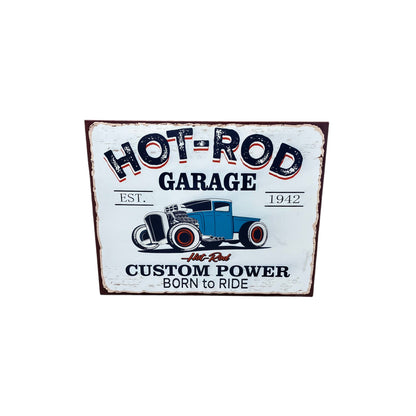 Metal Hot Rod Sign - Holland Landscape SupplyDecoration