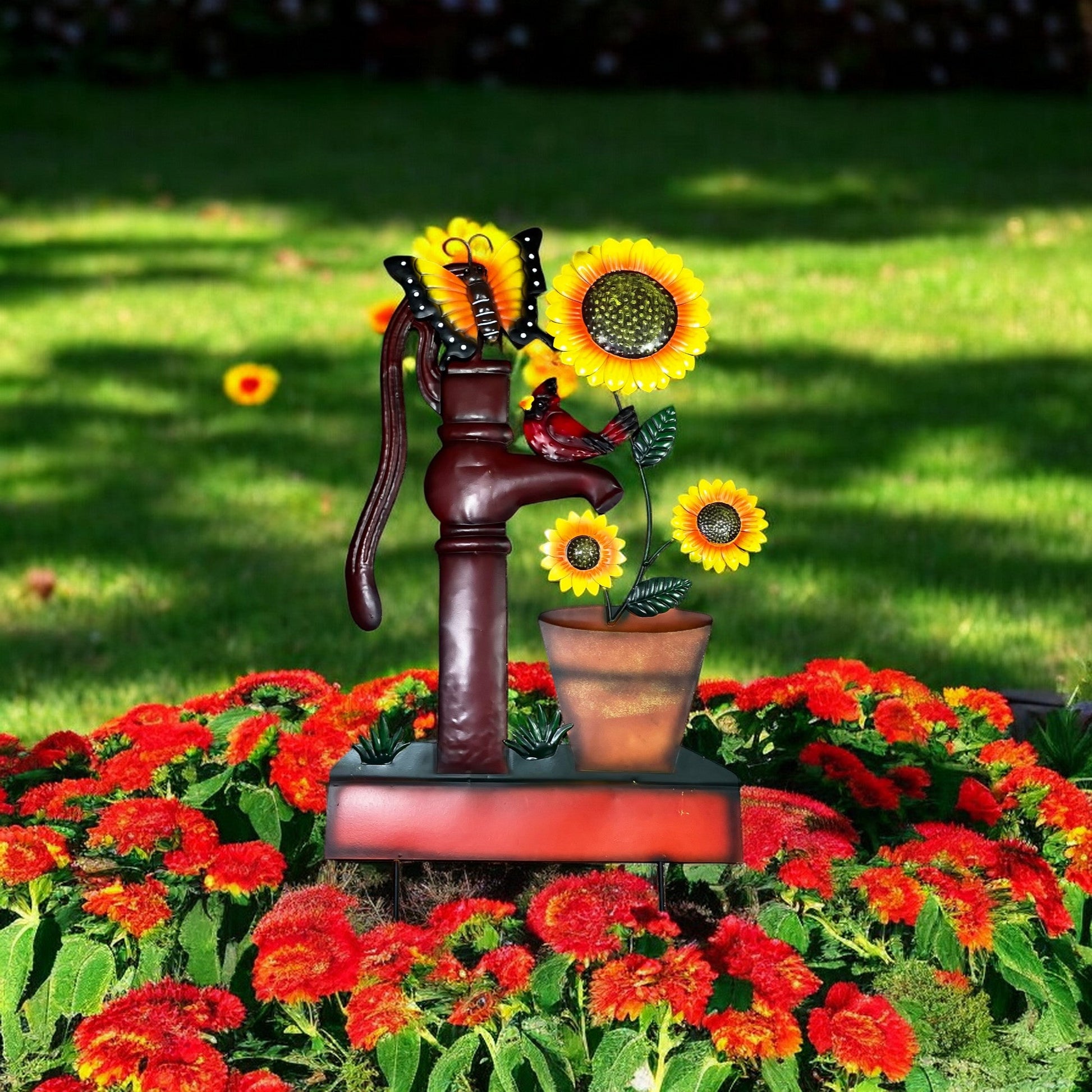 Metal Water Pump Garden Stake - Holland Landscape Supply