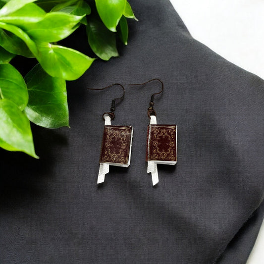 Mini Book Earrings - Holland Landscape Supply