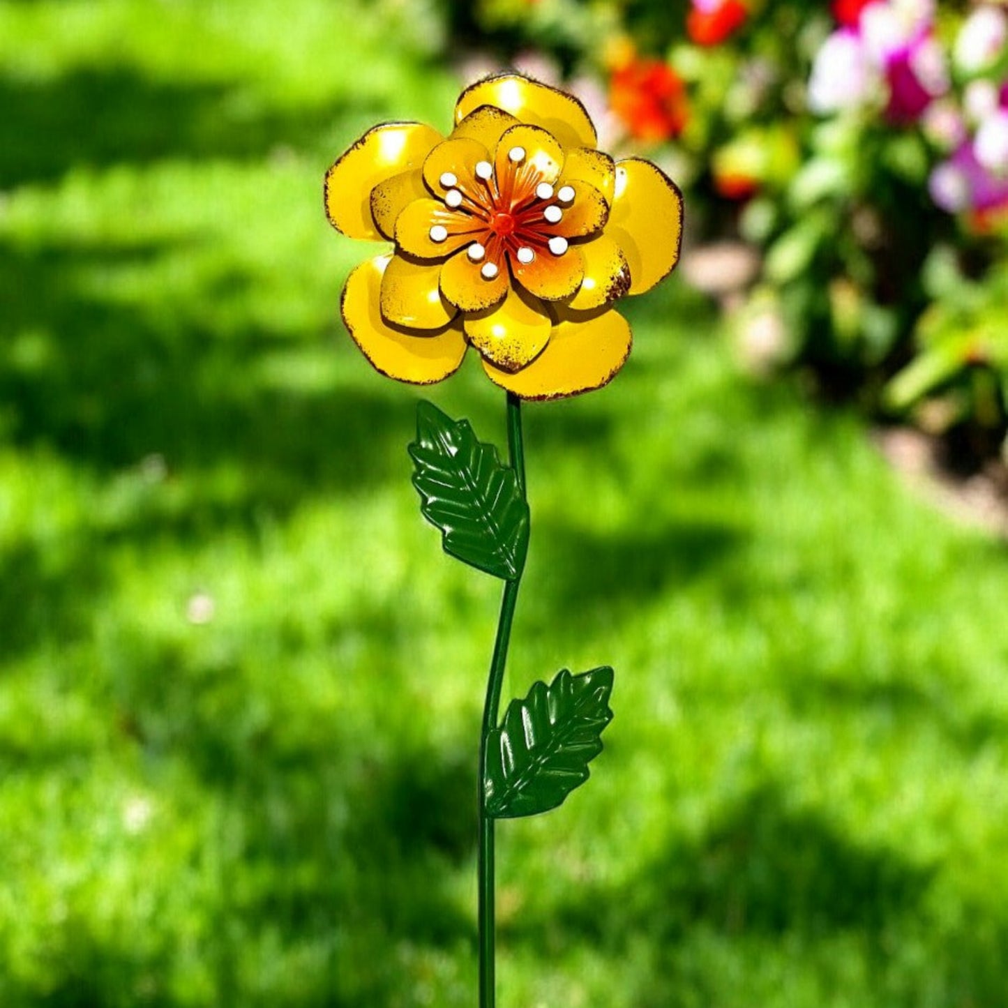 Multi Color Metal Flower Stakes - Holland Landscape Supply