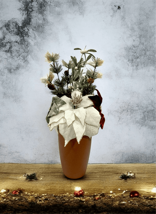 Orange Clay Christmas Vase - Holland Landscape SupplyDecoration