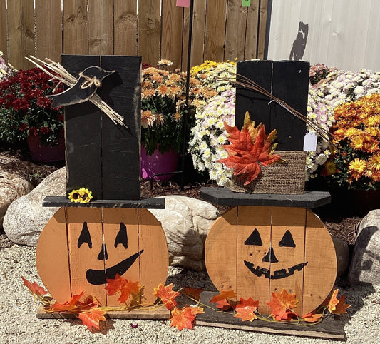 Pumpkins with Top Hats - Holland Landscape Supply