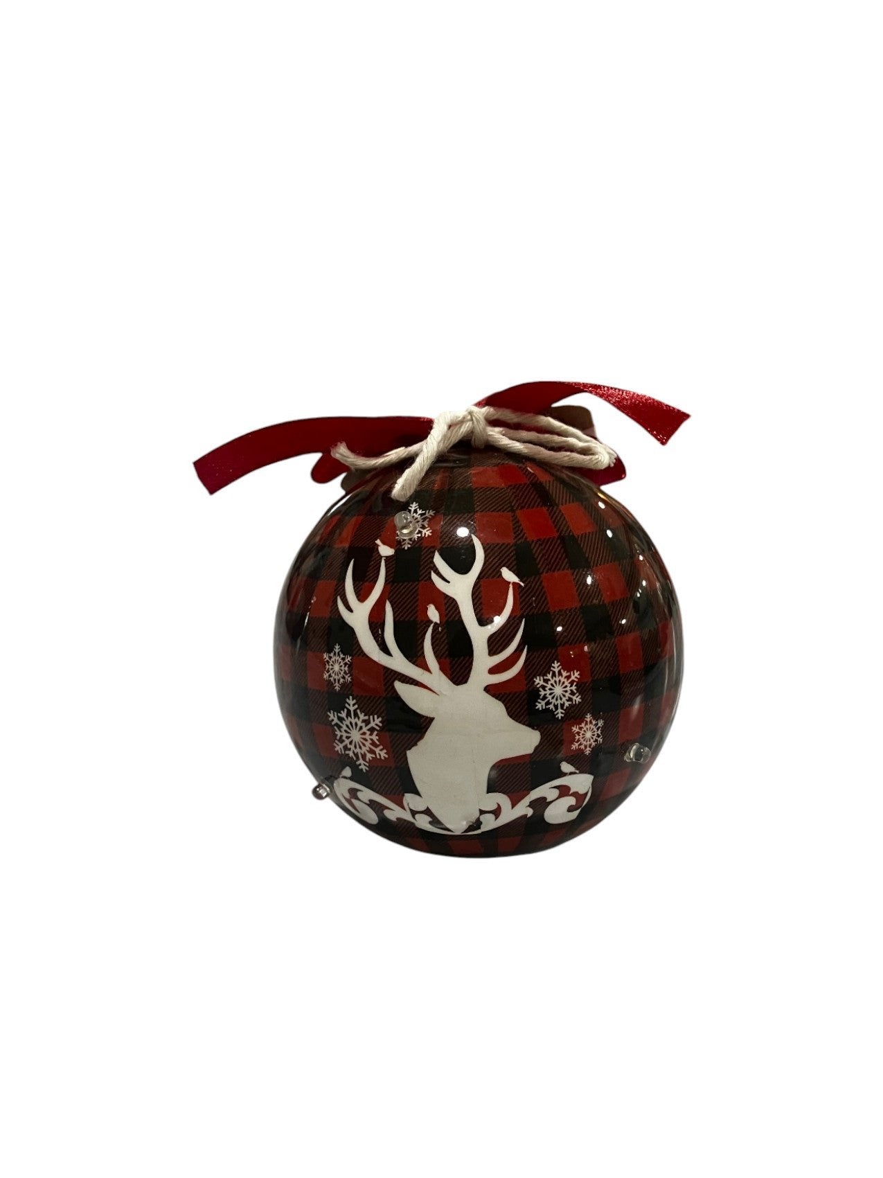 Red Plaid Bulb Ornament - Holland Landscape SupplyChristmas Ornament