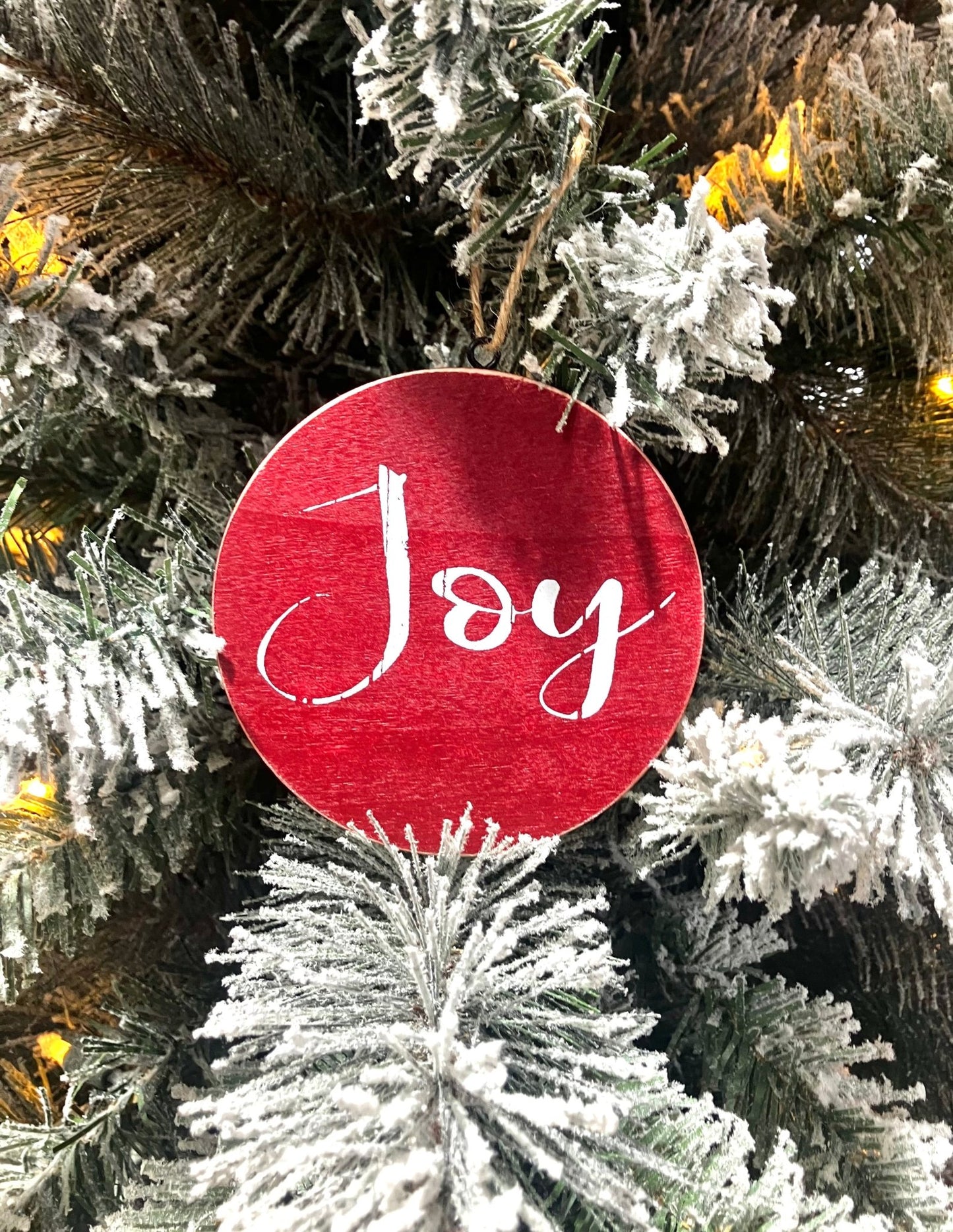 Round Wooden Christmas Ornament w/Words - Holland Landscape Supply