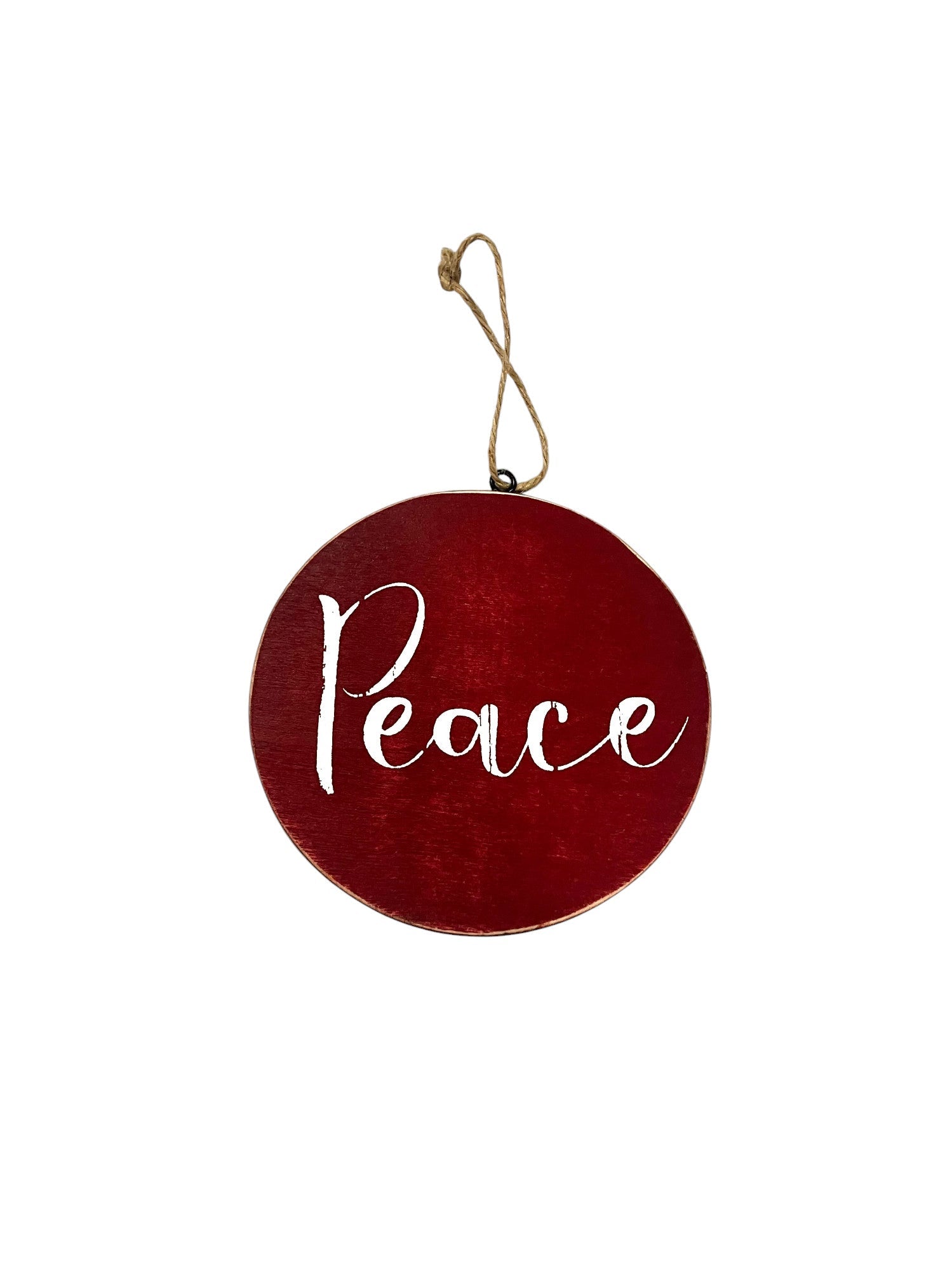 Round Wooden Christmas Ornament w/Words - Holland Landscape Supply