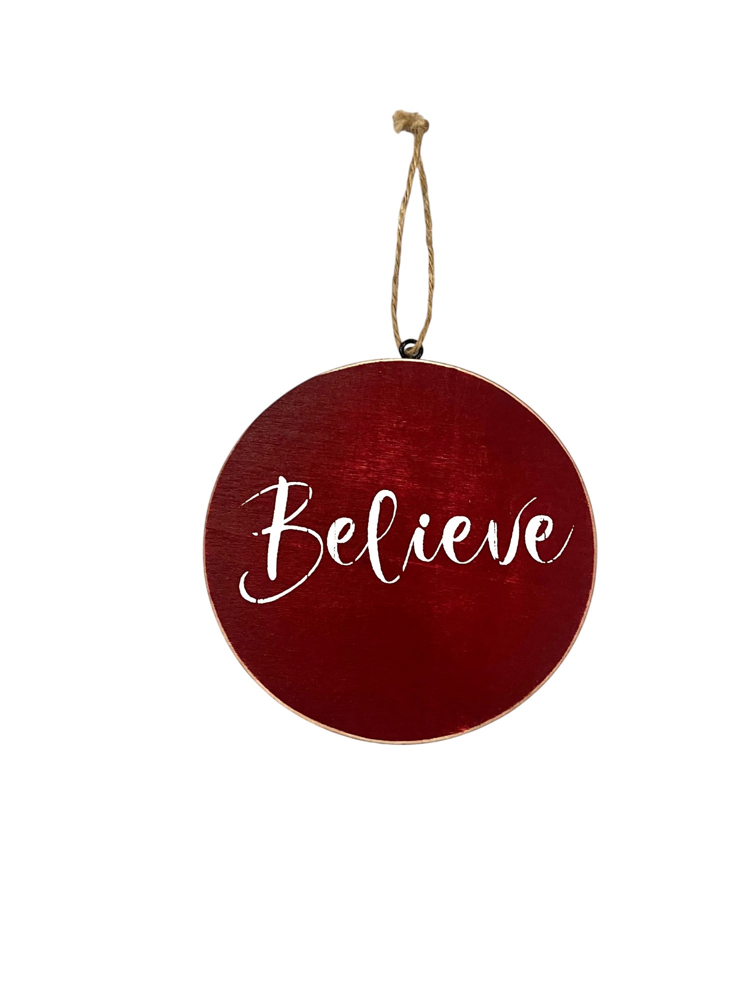 Round Wooden Christmas Ornament w/Words - Holland Landscape Supply