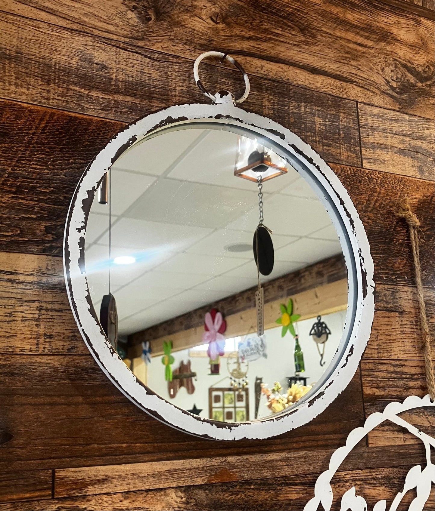 Rustic Hanging Mirror - Holland Landscape Supply