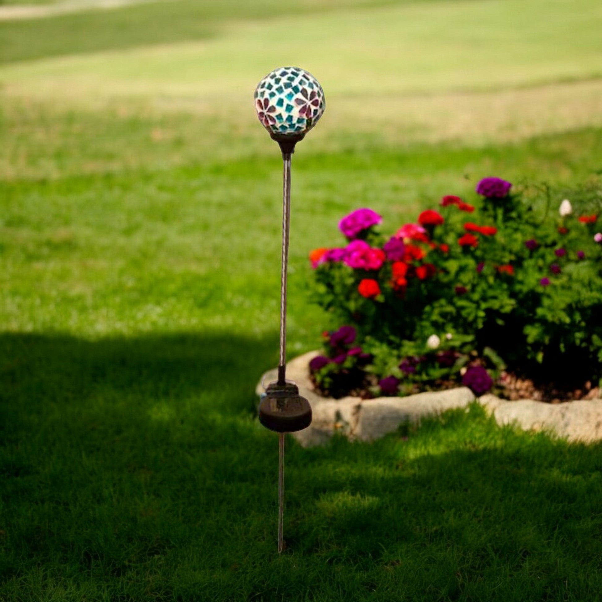 Solar LED Mosaic Garden Stakes - Holland Landscape Supply