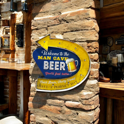 Welcome to the Man Cave Light Up Sign - Holland Landscape Supply