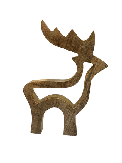 Wood and Enamel Cutout Reindeer - Holland Landscape Supply