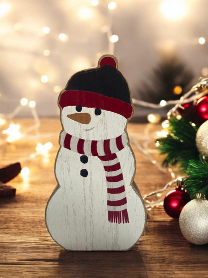 Wooden Block Snowman - Holland Landscape Supply