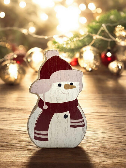 Wooden Block Snowman - Holland Landscape Supply