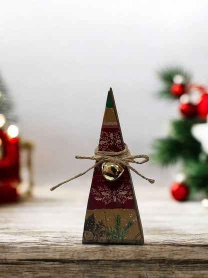 Wooden Decor w/Vintage Christmas Paper - Holland Landscape SupplyDecoration